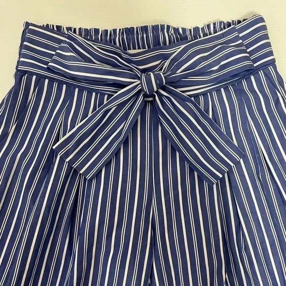 3 FOR $15 Misa Los Angeles Blue and White Striped Cropped Wide Leg Pants SZ XS - Picture 3 of 10